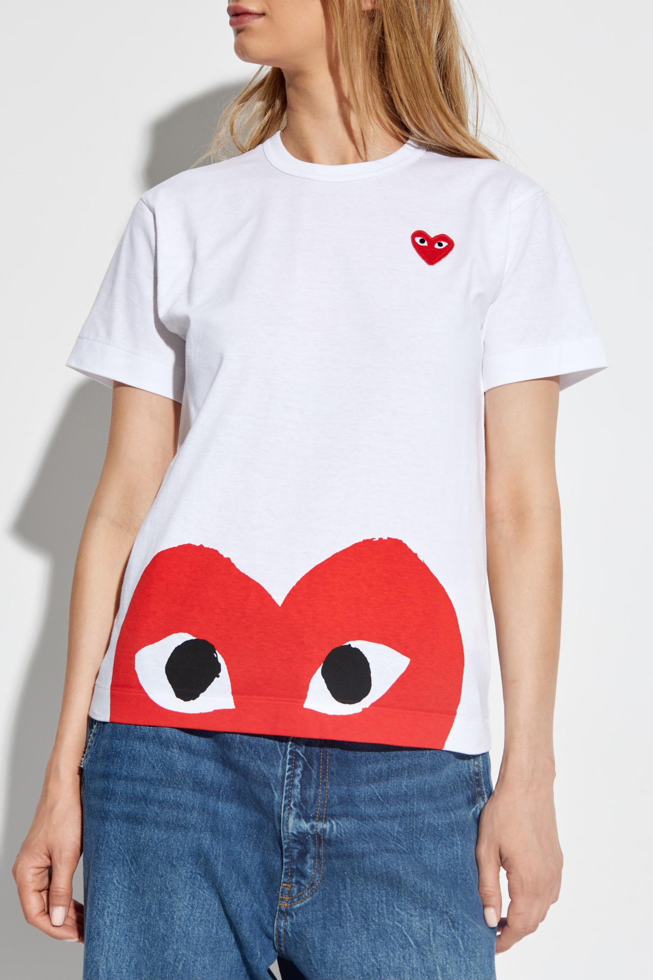 Branco T-shirt with print Comme des Garçons Play - Vitkac Brazil